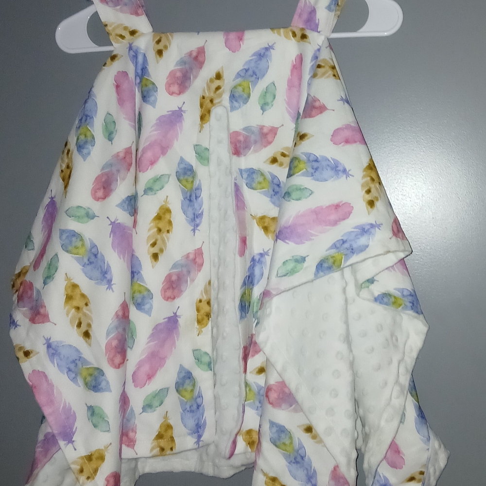 Colorful Feather Print Canopy Cover